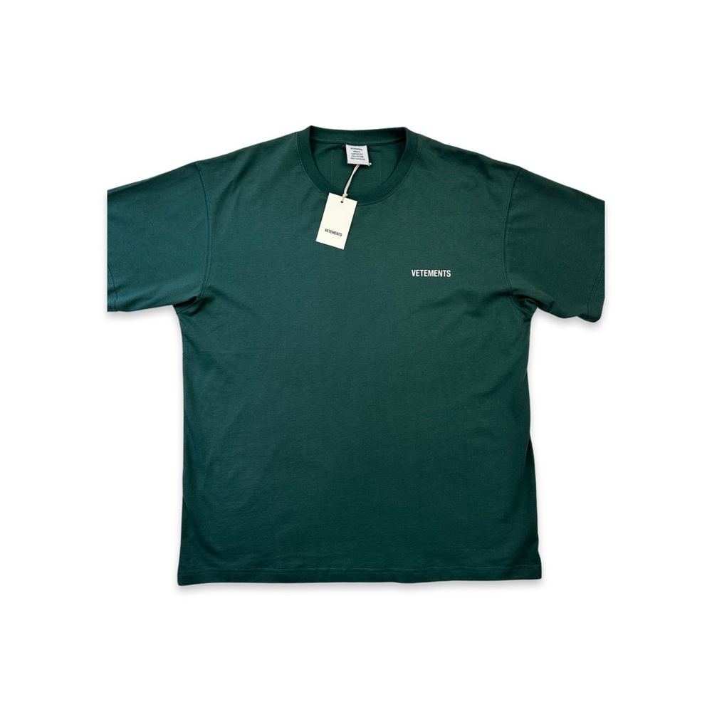 VETEMENTS Logo Staff T Shirt New With Tags Patch on Back RARE POLIZEI